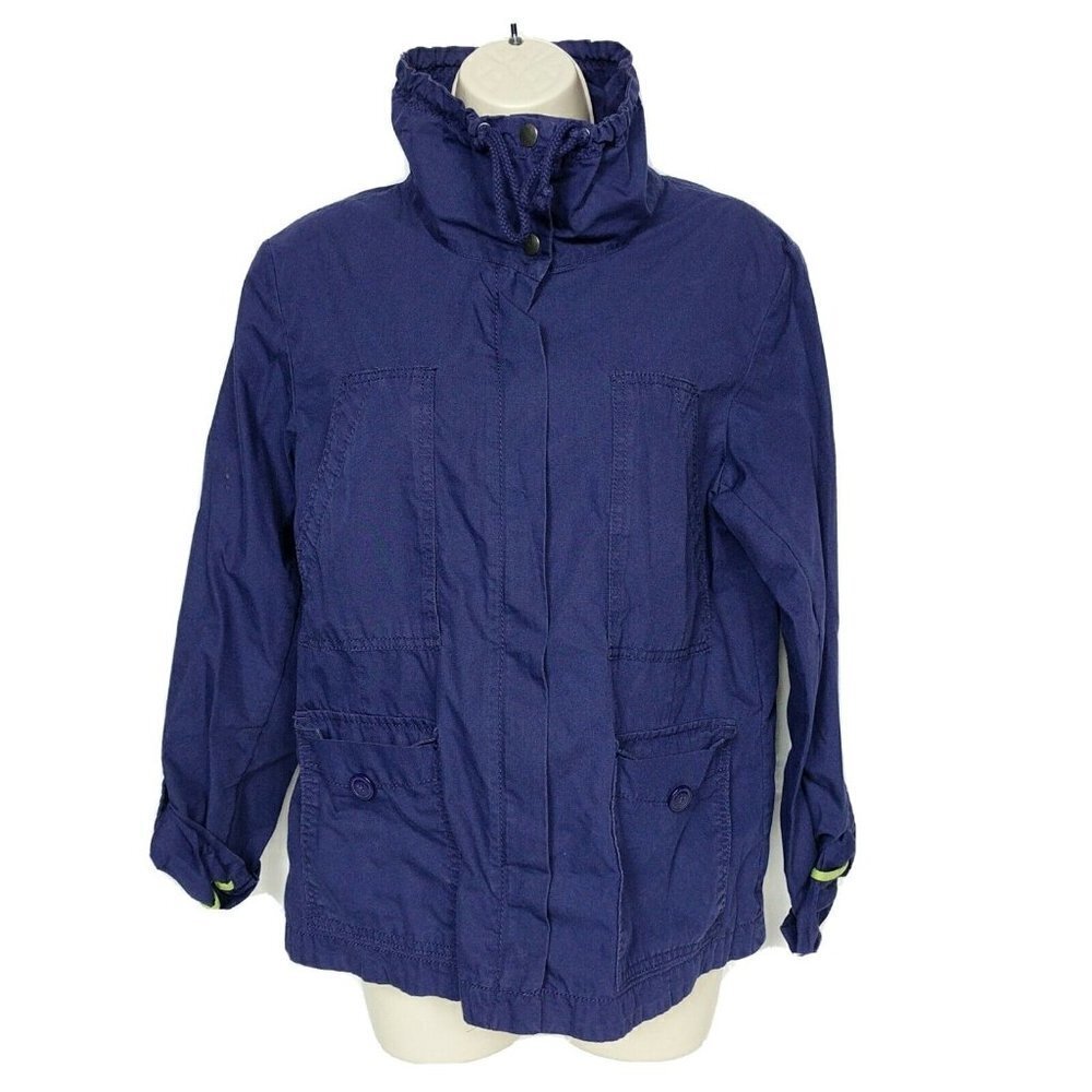 Eddie Bauer Utility Jacket Purple Zip Up Medium